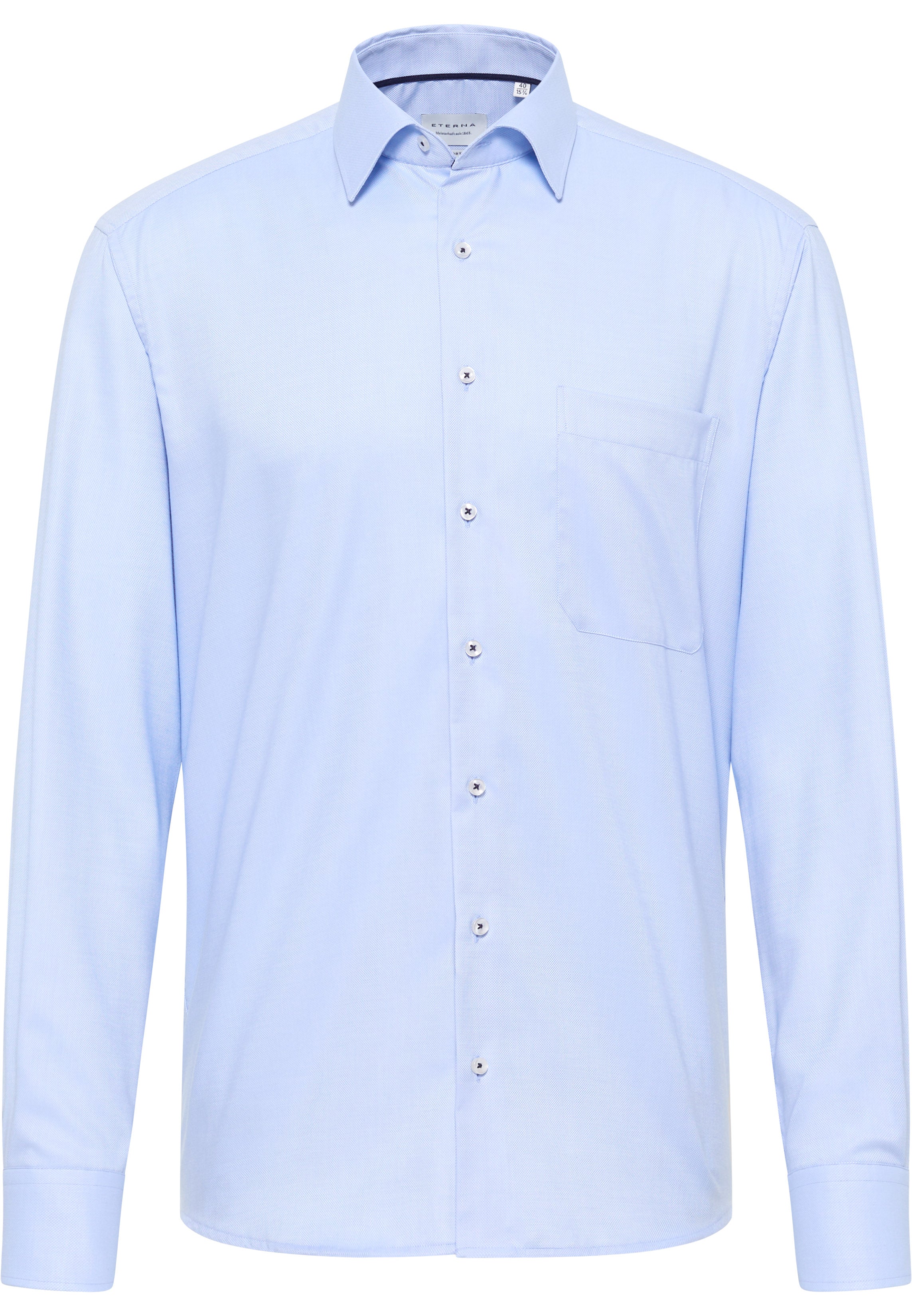 ETERNA COMFORT FIT Langarm Hemd - Misty Harbor Blue - 8464-12-E181