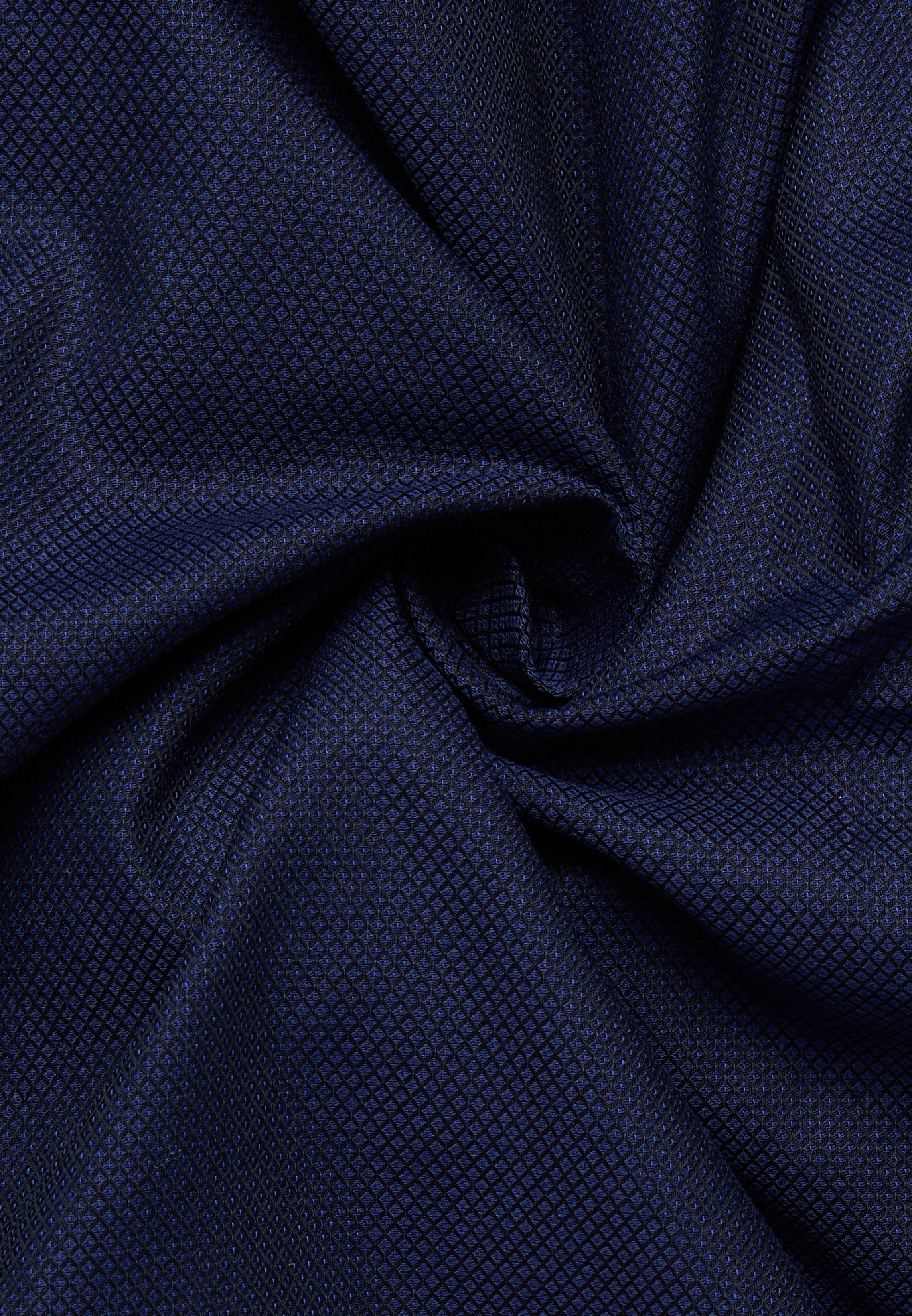 ETERNA COMFORT FIT Natural Stretch Langarm Hemd - Twilight Indigo Dobby - 2132-18-E181 von Eterna