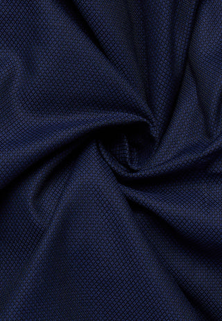 ETERNA COMFORT FIT Natural Stretch Langarm Hemd - Twilight Indigo Dobby - 2132-18-E181