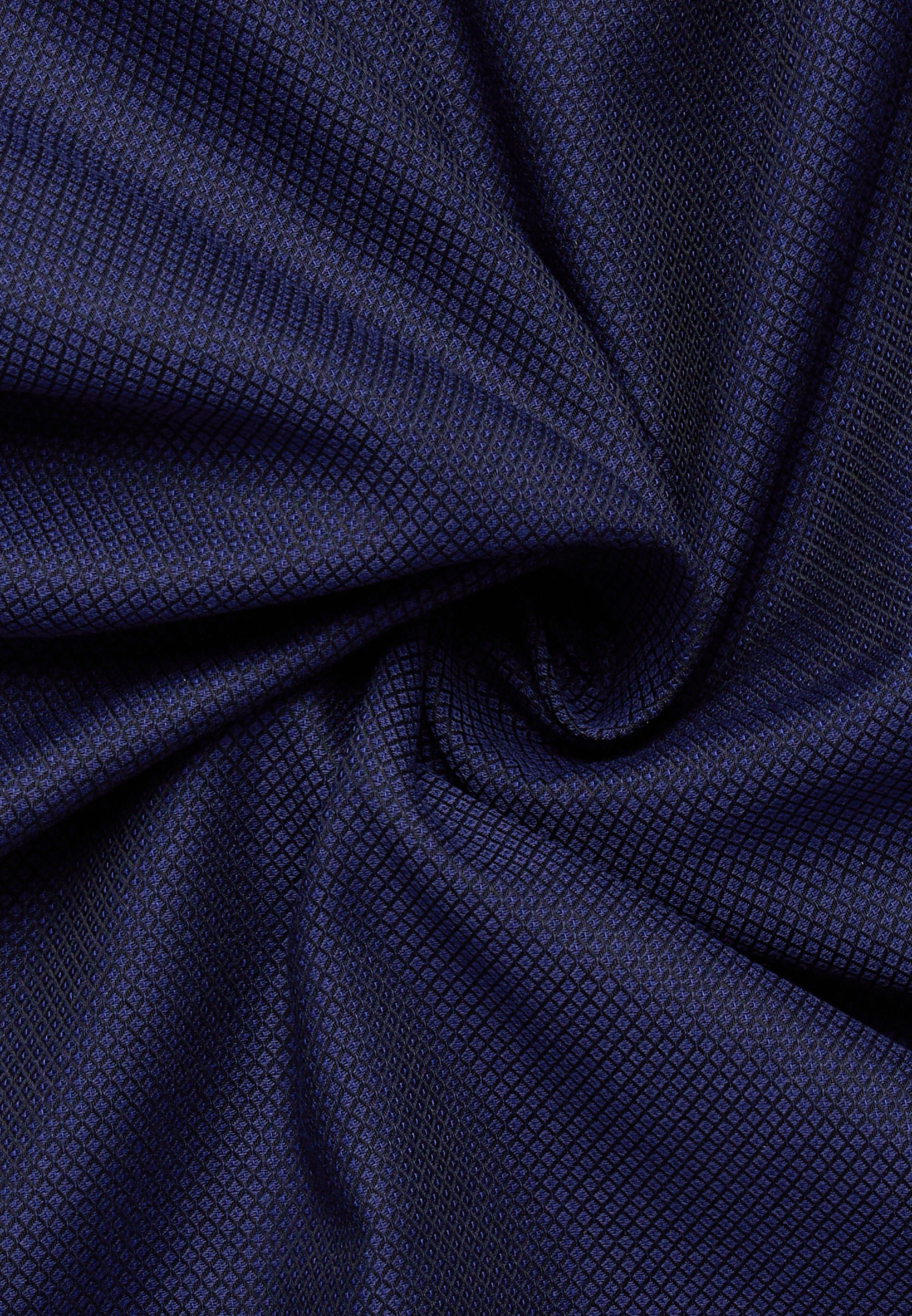 ETERNA MODERN FIT Langarm Hemd - Midnight Dobby Blue - 2132-18-X171 von Eterna