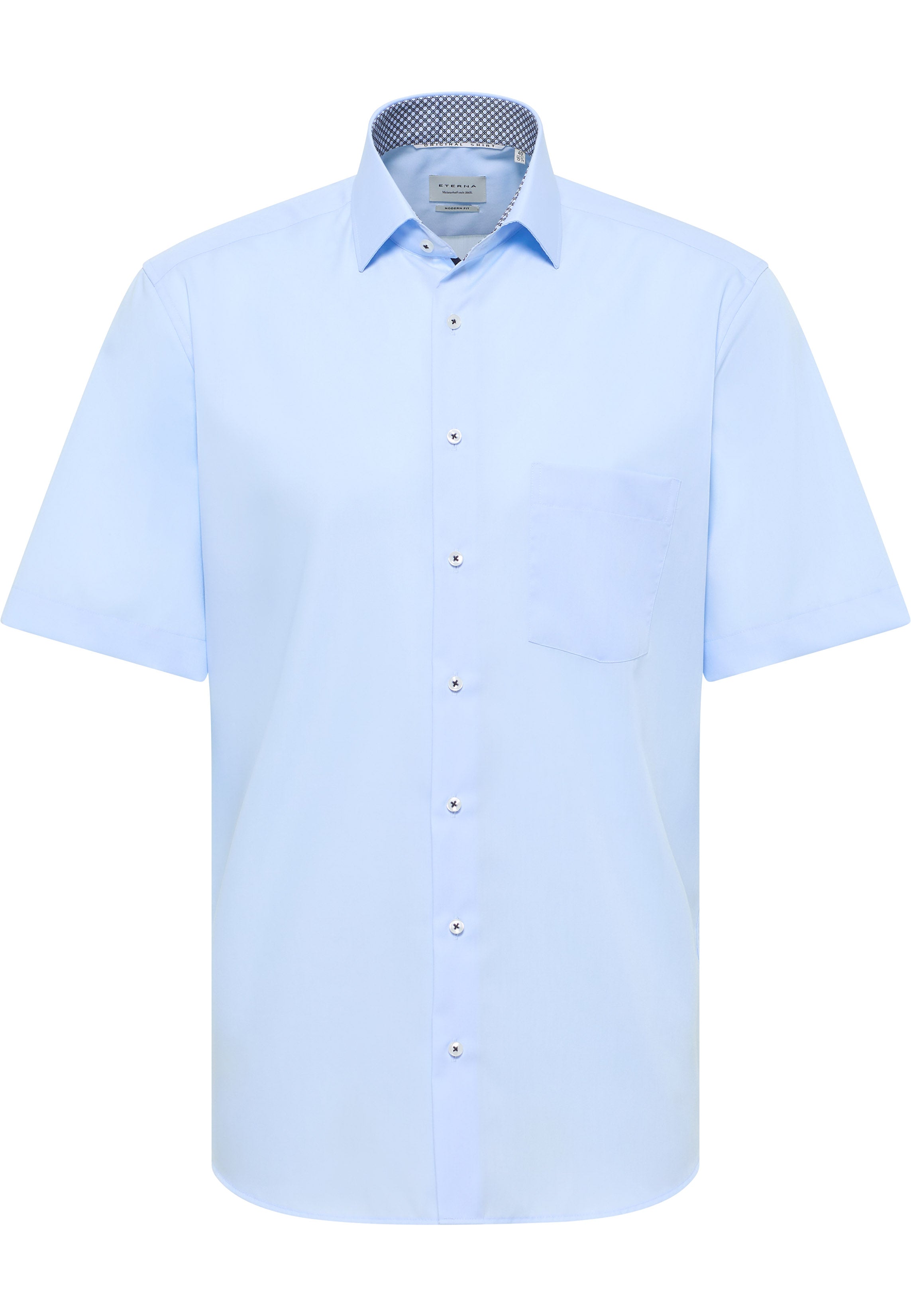 ETERNA MODERN FIT Kurzarm Hemd - Sky Pearl Blue - 1304-10-C15K