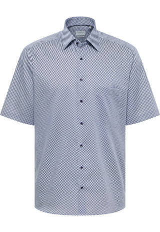 ETERNA COMFORT FIT Kurzarm Hemd - Blue Mosaic Navy - 4220-14-K181
