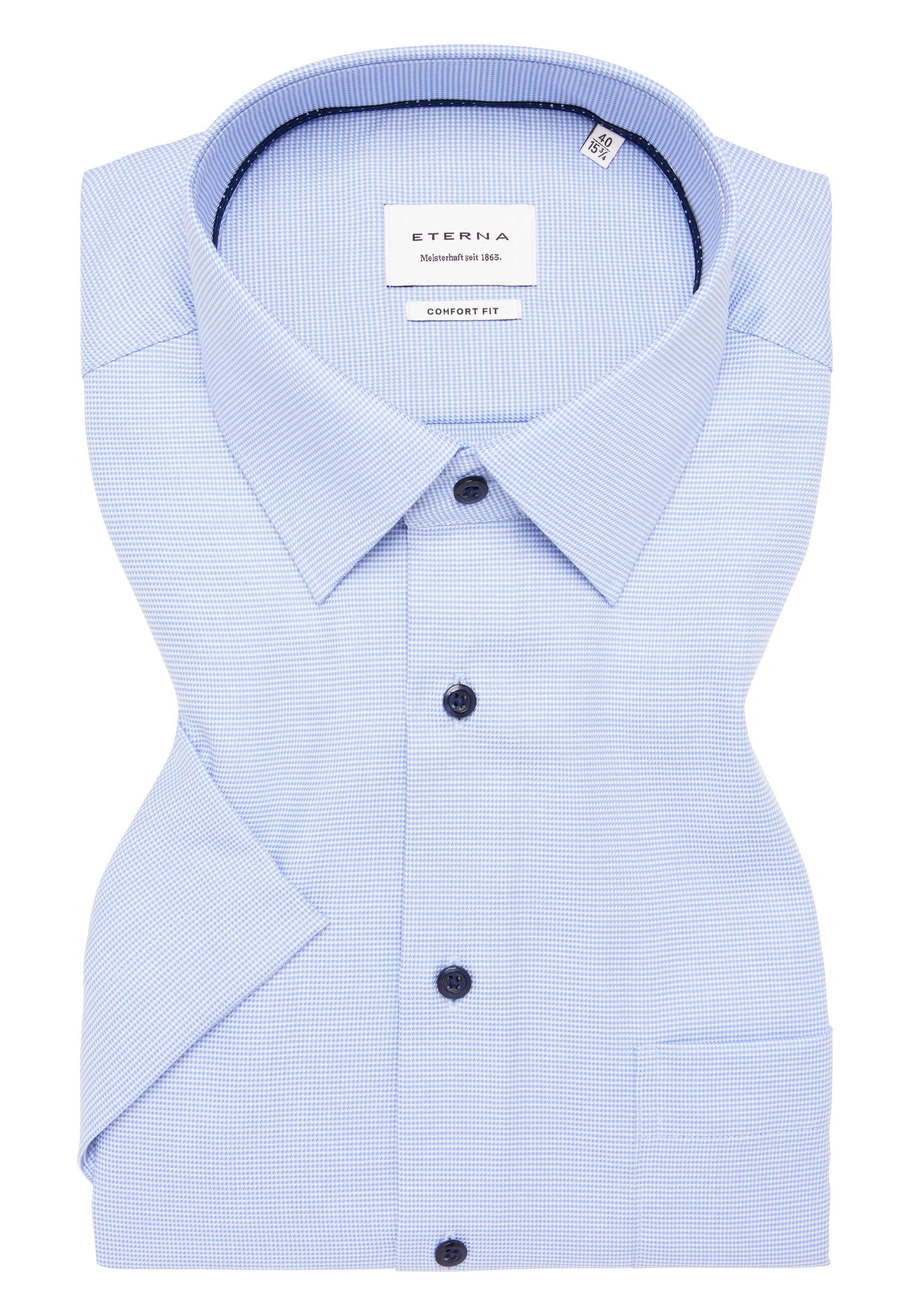 ETERNA COMFORT FIT Kurzarm Hemd - Skywork Blue - 1181-12-K181