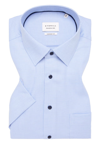 ETERNA COMFORT FIT Kurzarm Hemd - Skywork Blue - 1181-12-K181