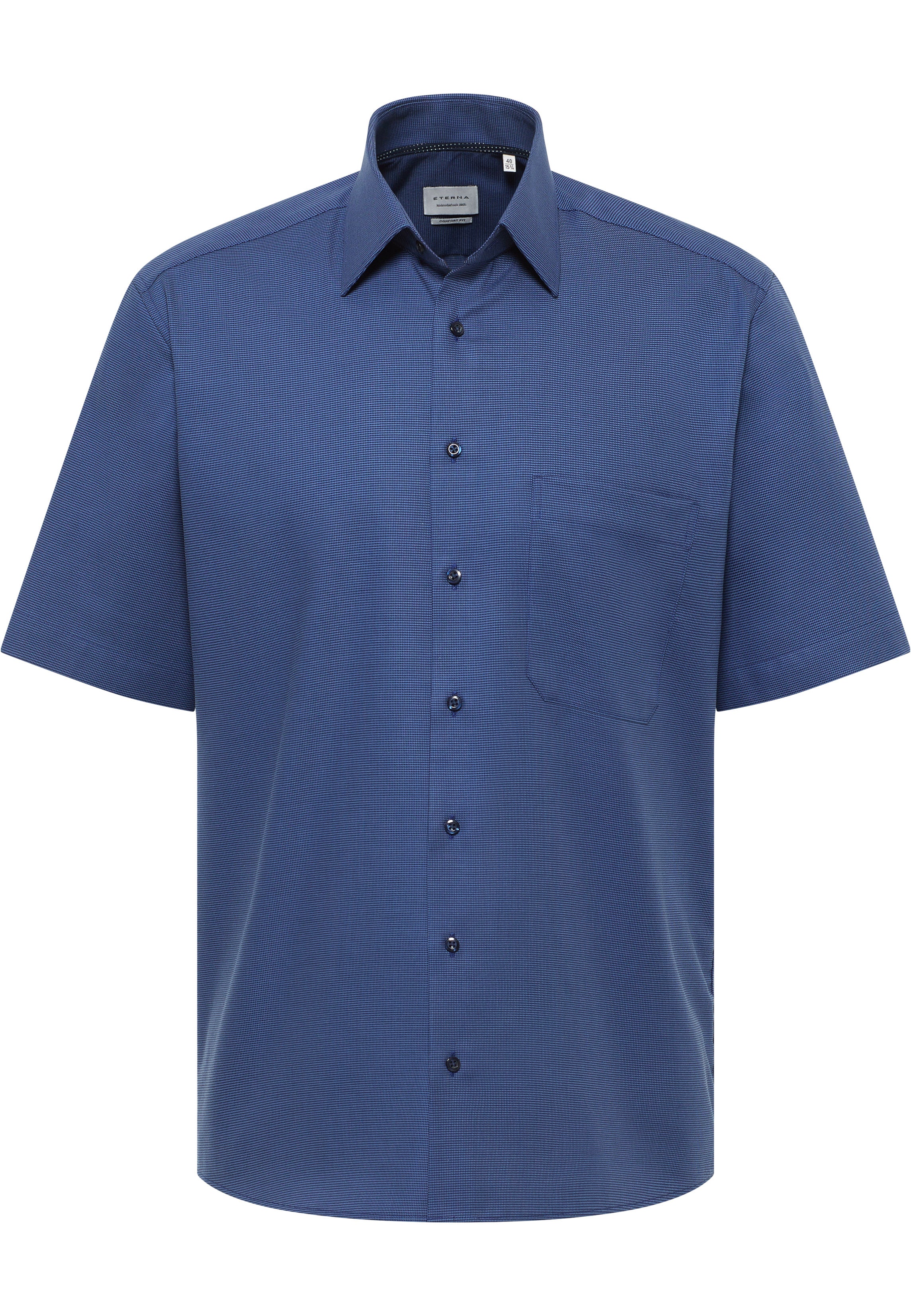 ETERNA COMFORT FIT Kurzarm Hemd - Deep Atlantic Blue - 1181-18-K181