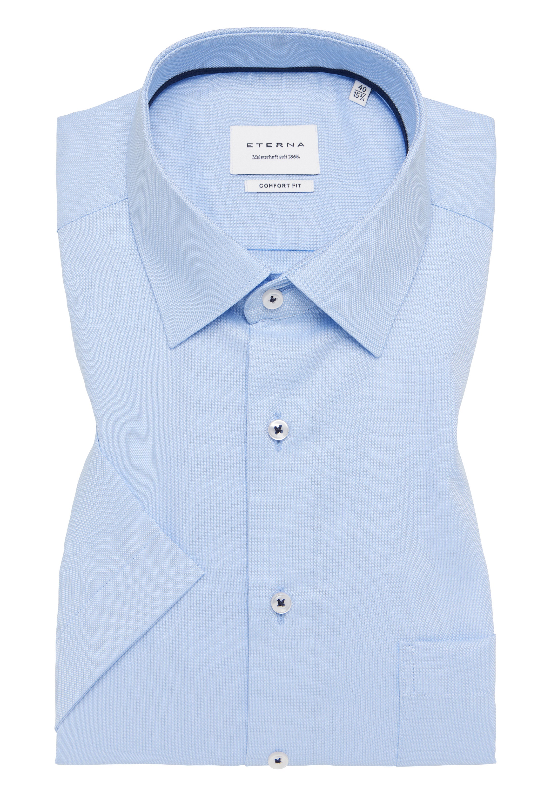 ETERNA COMFORT FIT Kurzarm Hemd - Sky Mist Blue - 8464-12-K181