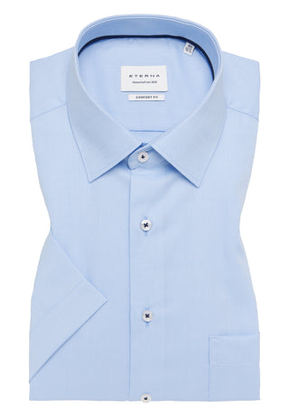ETERNA COMFORT FIT Kurzarm Hemd - Sky Mist Blue - 8464-12-K181
