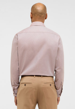 ETERNA COMFORT FIT Natural Stretch Langarm Hemd - Rose Dobby Beige - 2132-25-E181