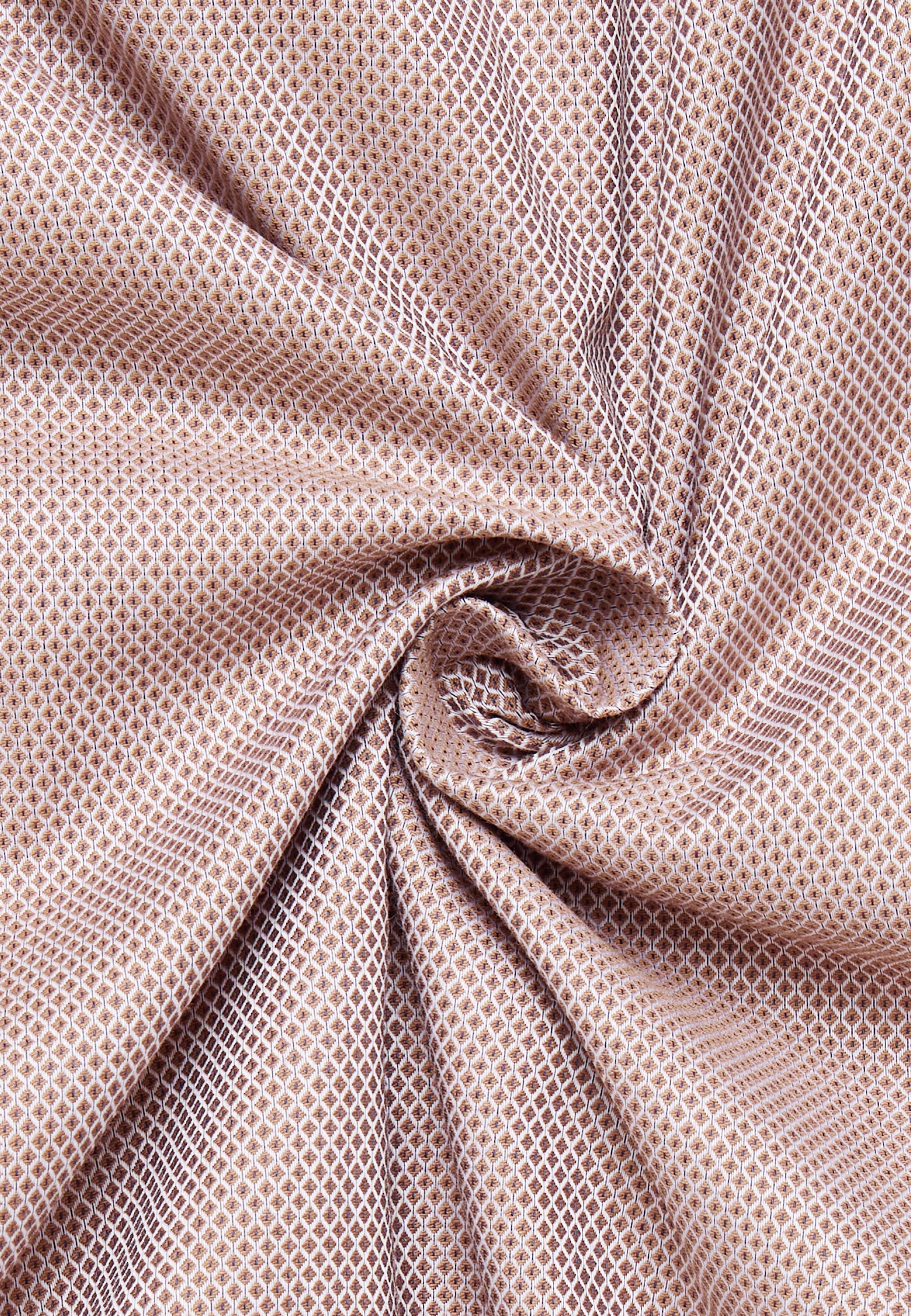 ETERNA COMFORT FIT Natural Stretch Langarm Hemd - Rose Dobby Beige - 2132-25-E181 von Eterna