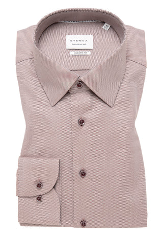 ETERNA MODERN FIT Langarm Hemd - Desert Rose Check - 2132-25-X171