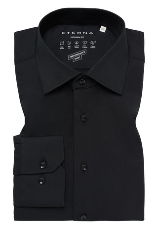 ETERNA MODERN FIT Performance Shirt Langarm Hemd - Midnight Obsidian - 4194-39-X18K