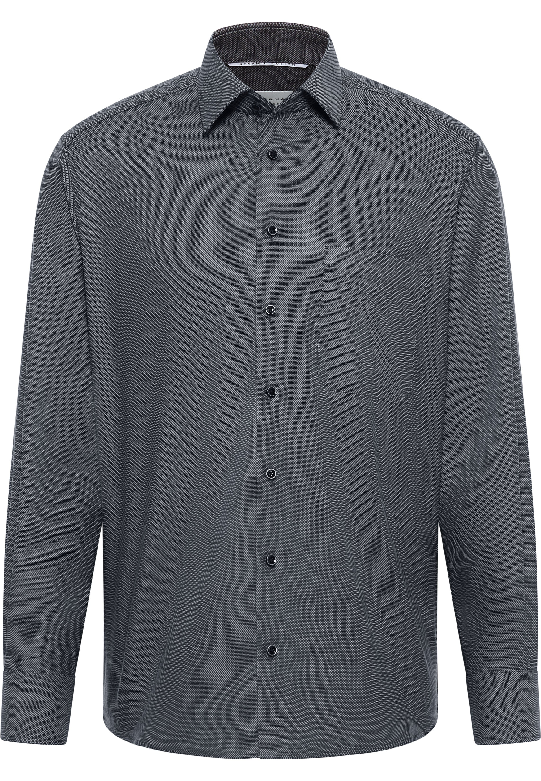 ETERNA COMFORT FIT Natural Stretch Langarm Hemd - Blue Dusk Dobby - 2132-39-E181