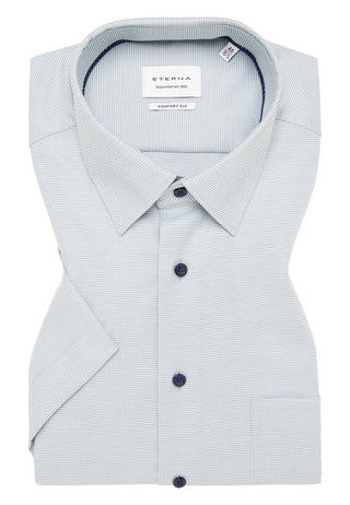 ETERNA COMFORT FIT Kurzarm Hemd - Seafoam Check - 1181-42-K181