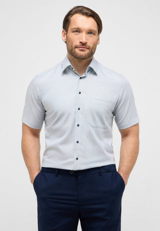 ETERNA COMFORT FIT Kurzarm Hemd - Seafoam Check - 1181-42-K181