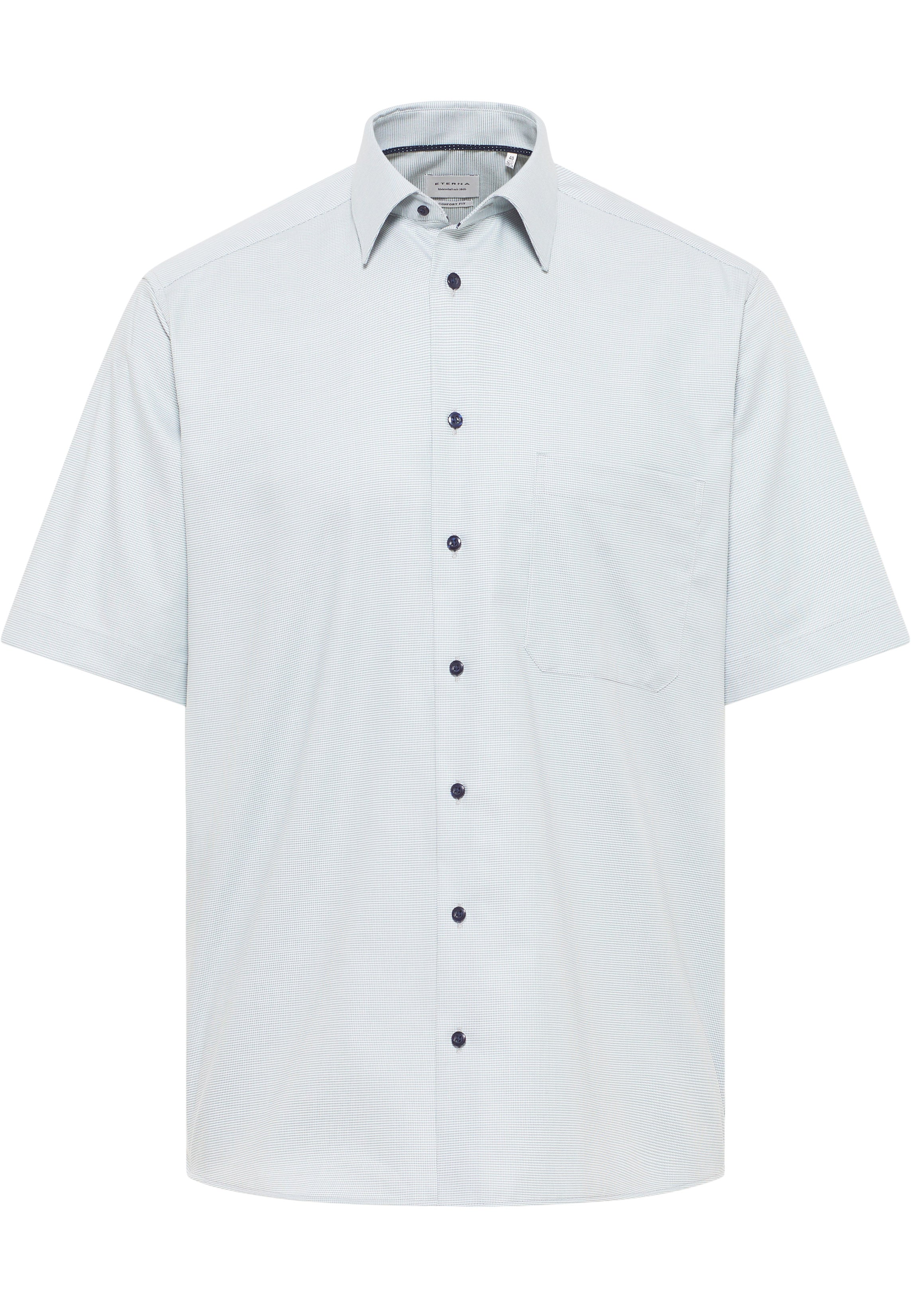 ETERNA COMFORT FIT Kurzarm Hemd - Seafoam Check - 1181-42-K181