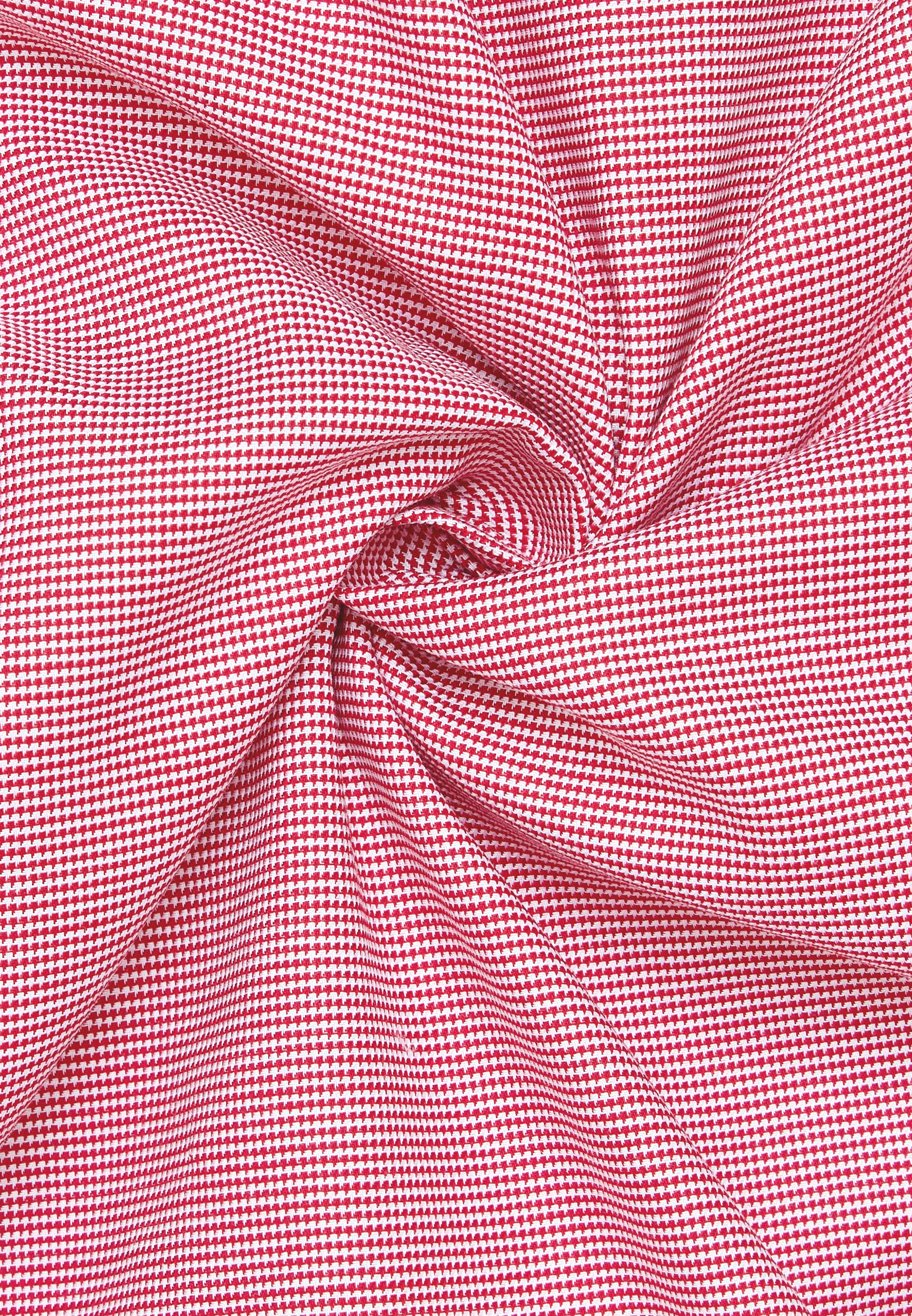 ETERNA MODERN FIT Kurzarm Hemd - Crimson Houndstooth - 1181-55-C181 von Eterna