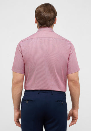 ETERNA COMFORT FIT Kurzarm Hemd - Crimson Houndstooth - 1181-55-K181