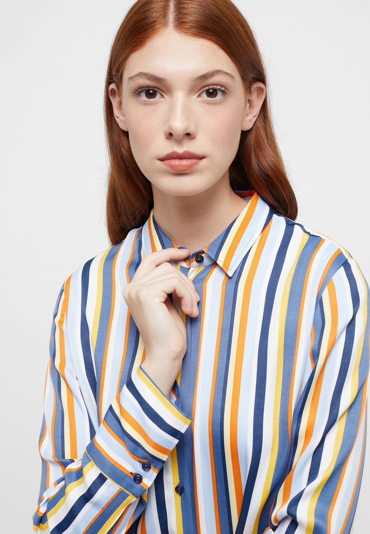 ETERNA REGULAR FIT Bluse - Saffron Coast Stripes - 6423-71-D247 von Eterna