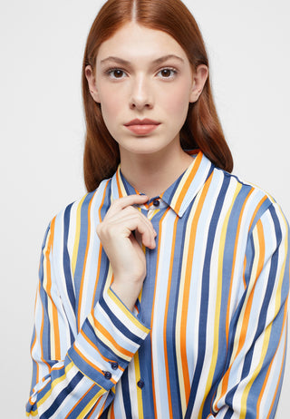 ETERNA REGULAR FIT Bluse - Saffron Coast Stripes - 6423-71-D247