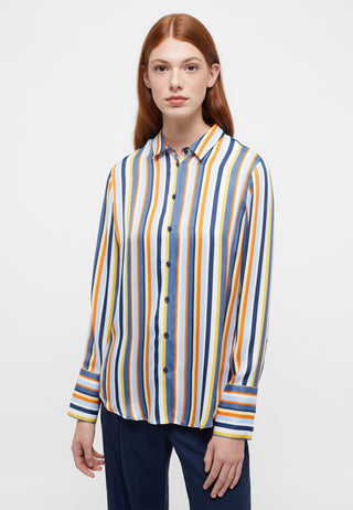 ETERNA REGULAR FIT Bluse - Saffron Coast Stripes - 6423-71-D247