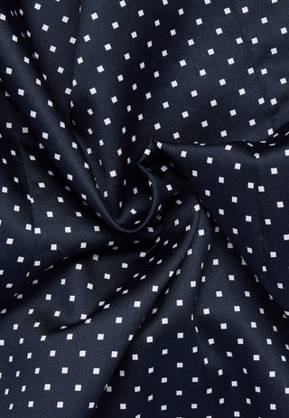 ETERNA REGULAR FIT Langarm Bluse - Frosted Navy Dots - 7483-18-D266