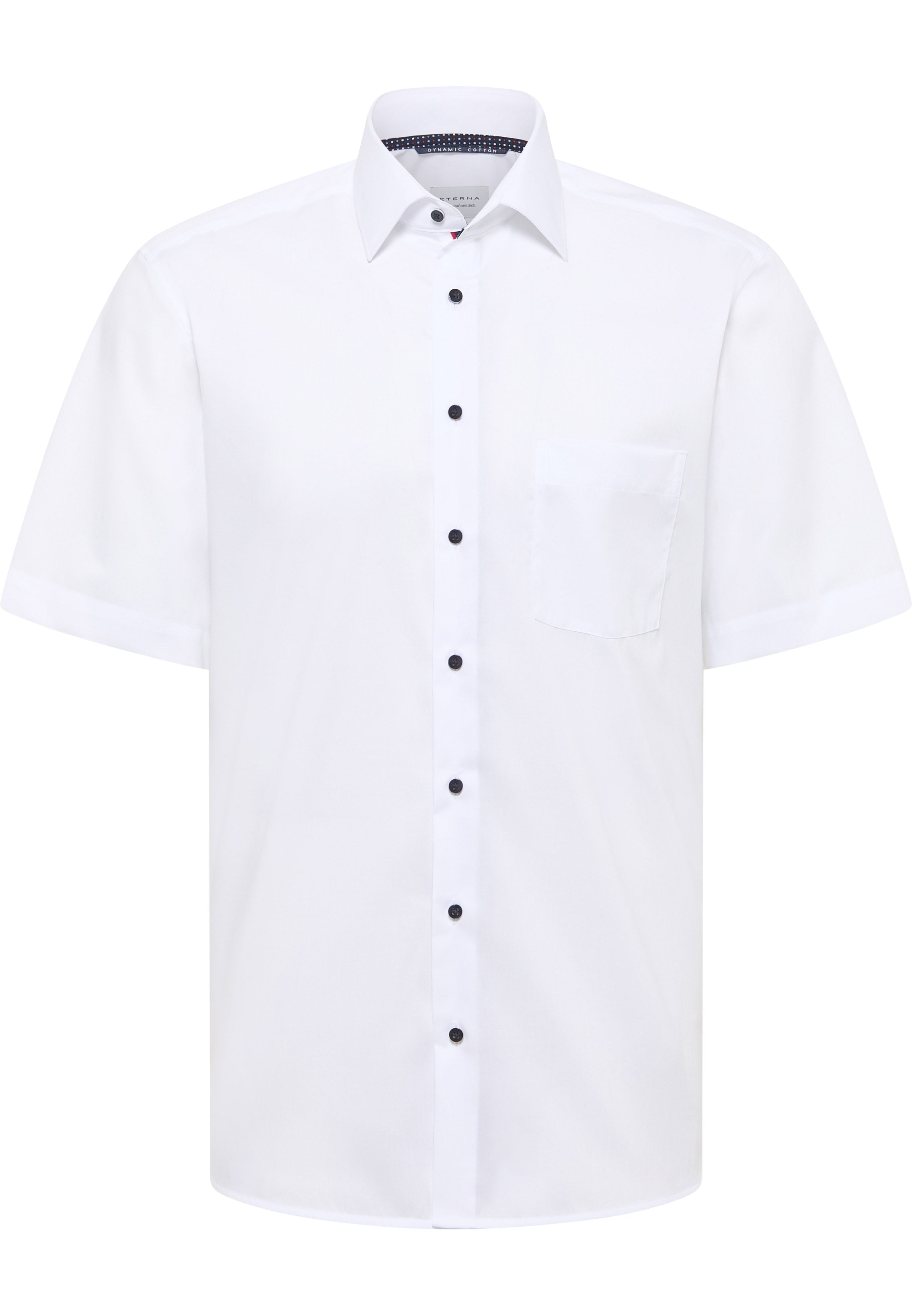 ETERNA MODERN FIT Kurzarm Hemd - Cloudy White Popeline - 1482-00-C181