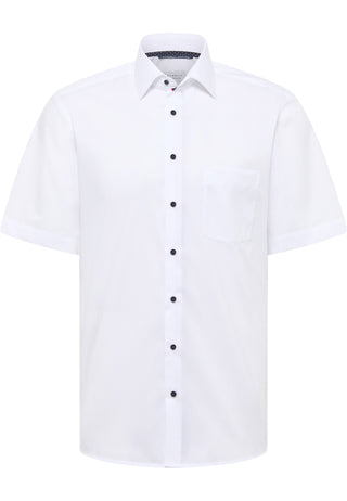 ETERNA MODERN FIT Kurzarm Hemd - Cloudy White Popeline - 1482-00-C181