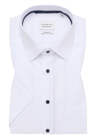 ETERNA COMFORT FIT Kurzarm Hemd - Glacier White - 1482-00-K181