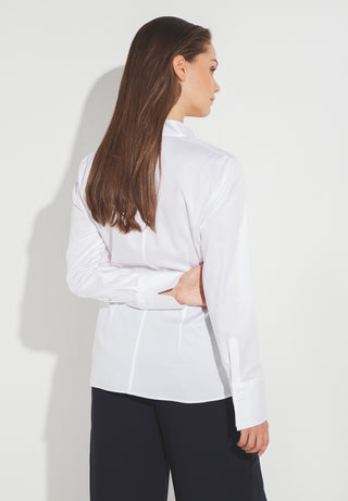ETERNA Slim Fit Langarm Bluse - Ivory Silk White - 5585-00-D929