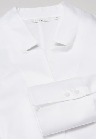 ETERNA Slim Fit Langarm Bluse - Ivory Silk White - 5585-00-D929