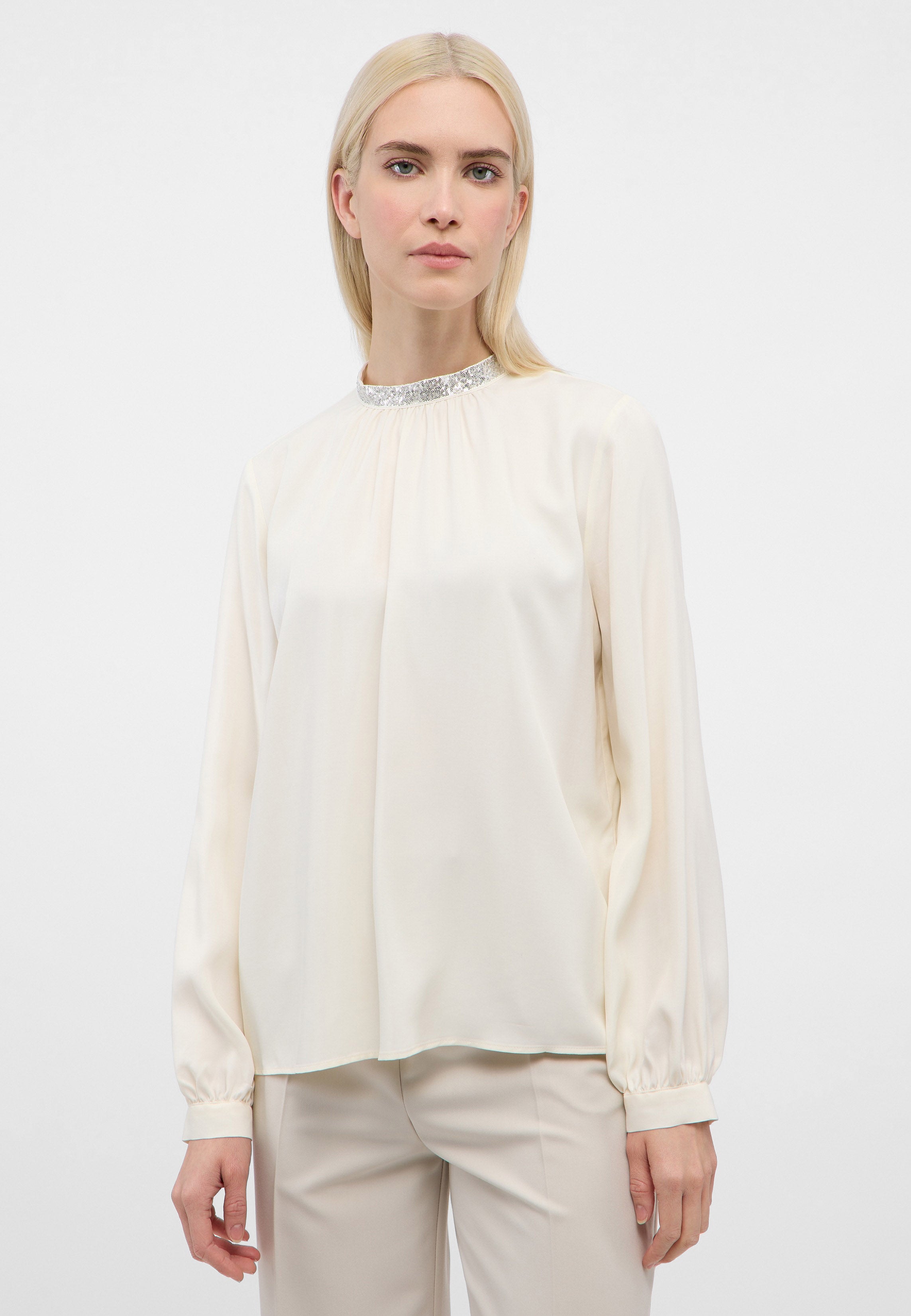ETERNA LOOSE FIT Langarm Bluse - Ivory Halo - 5270-04-D350