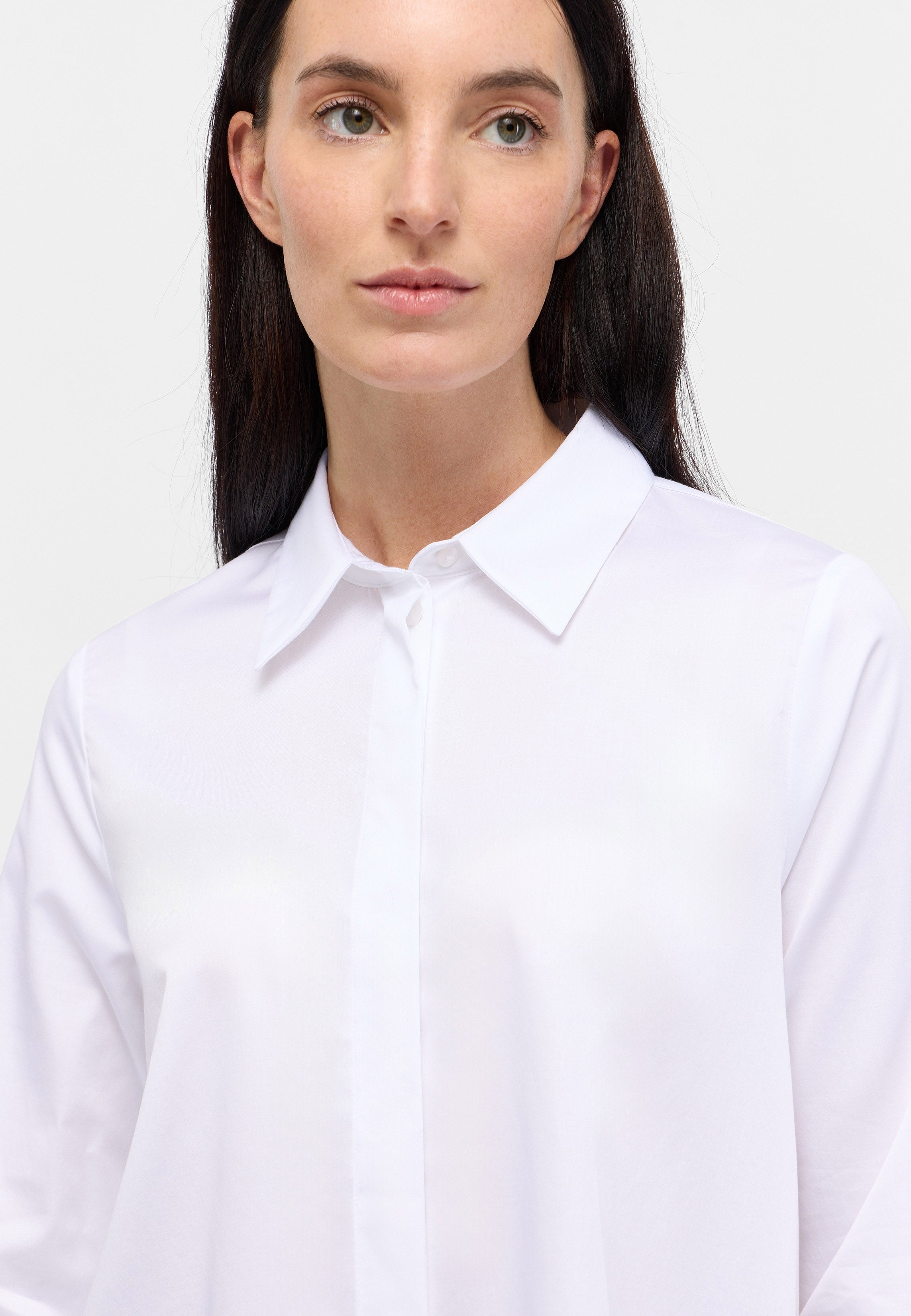 ETERNA LOOSE FIT Langarm Bluse - Cloud Silk White - 5585-00-D427 von Eterna