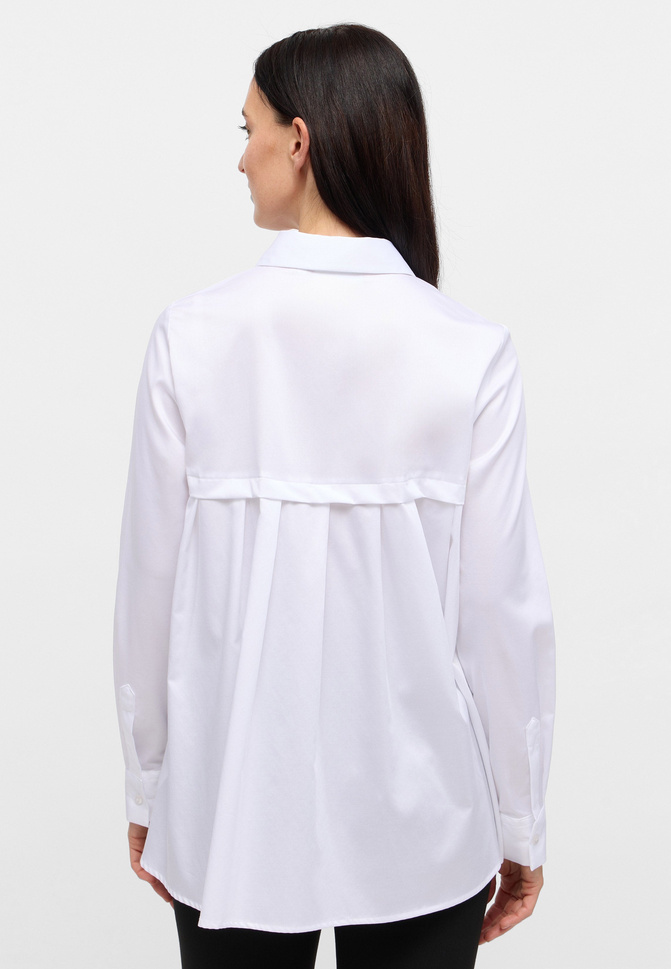 ETERNA LOOSE FIT Langarm Bluse - Cloud Silk White - 5585-00-D427 von Eterna