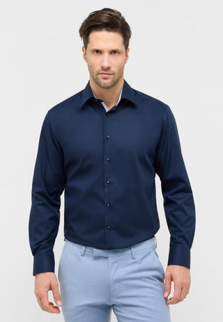 ETERNA MODERN FIT Langarm Hemd marine popeline 1382-19-X151 - Dynamic Cotton