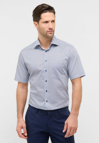 ETERNA MODERN FIT Kurzarm Hemd mittelblau twill 1289-12-C19K - Dynamic Cotton