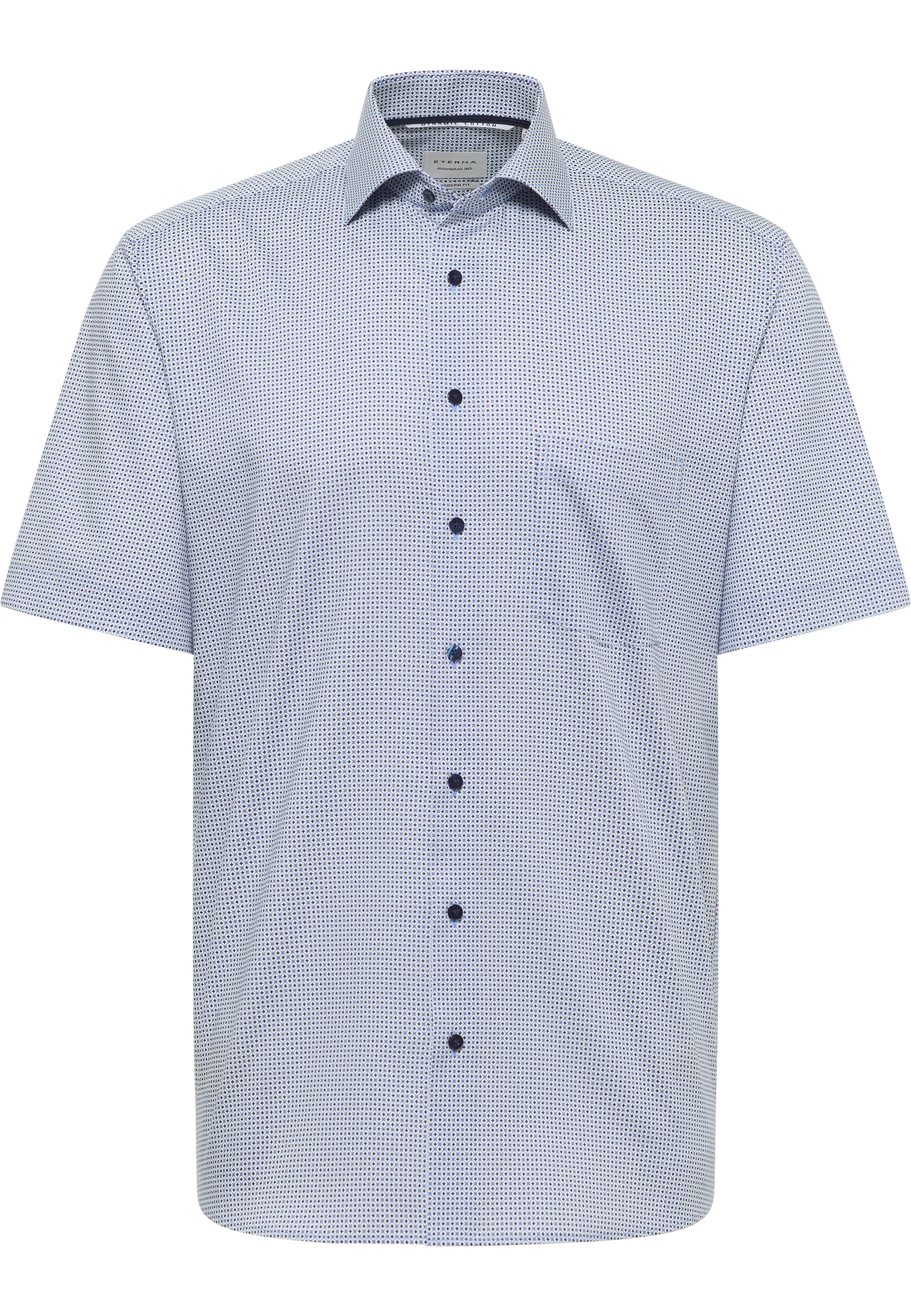ETERNA MODERN FIT Kurzarm Hemd mittelblau twill 1289-12-C19K - Dynamic Cotton