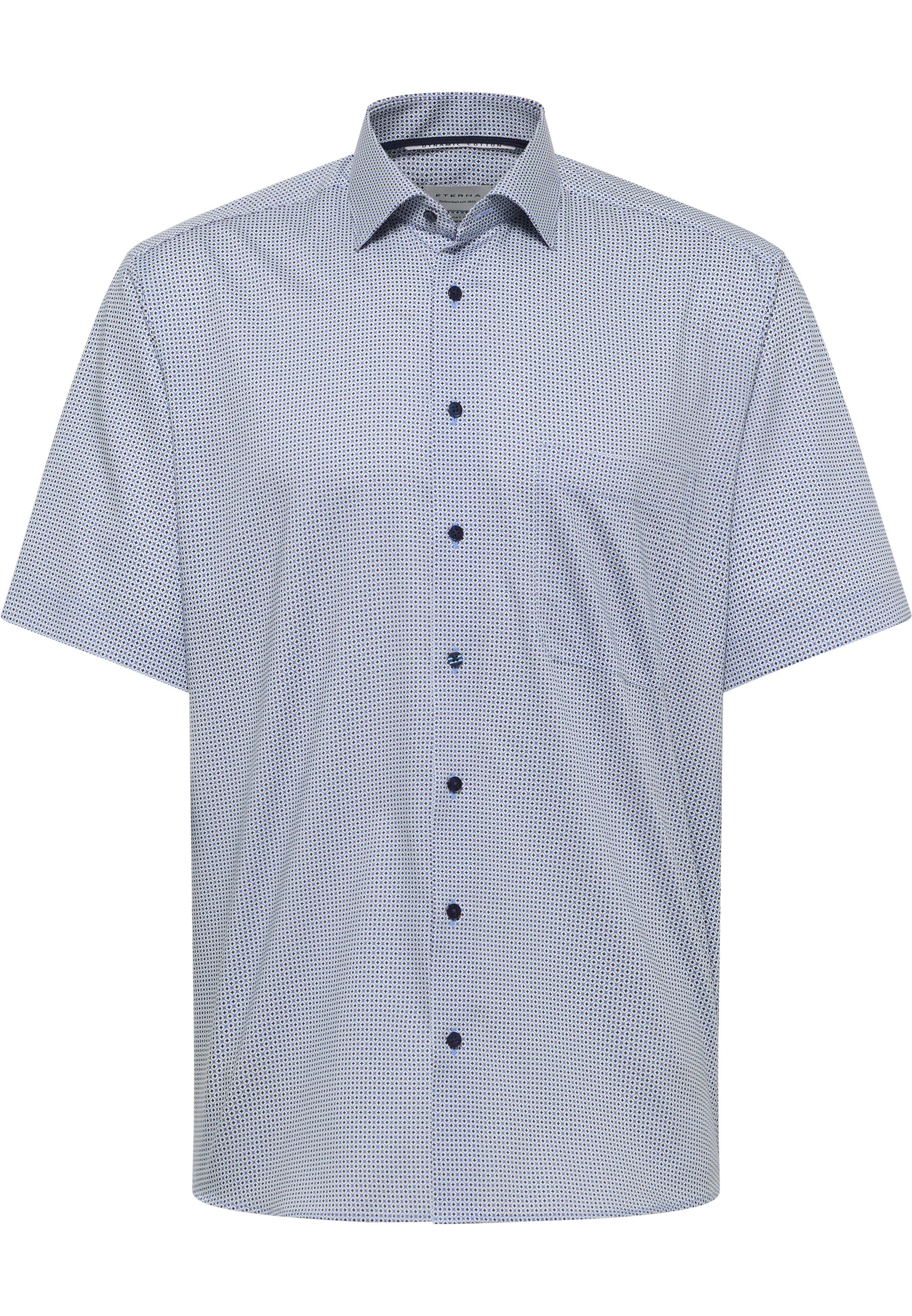 ETERNA COMFORT FIT Kurzarm Hemd mittelblau twill 1289-12-K19K - Dynamic Cotton