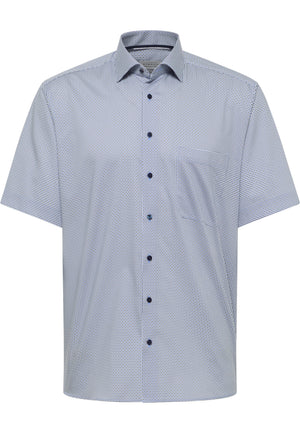 ETERNA COMFORT FIT Kurzarm Hemd mittelblau twill 1289-12-K19K - Dynamic Cotton