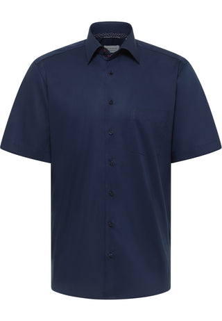 ETERNA MODERN FIT Kurzarm Hemd - Midnight Harbor Popeline - 1482-19-C181
