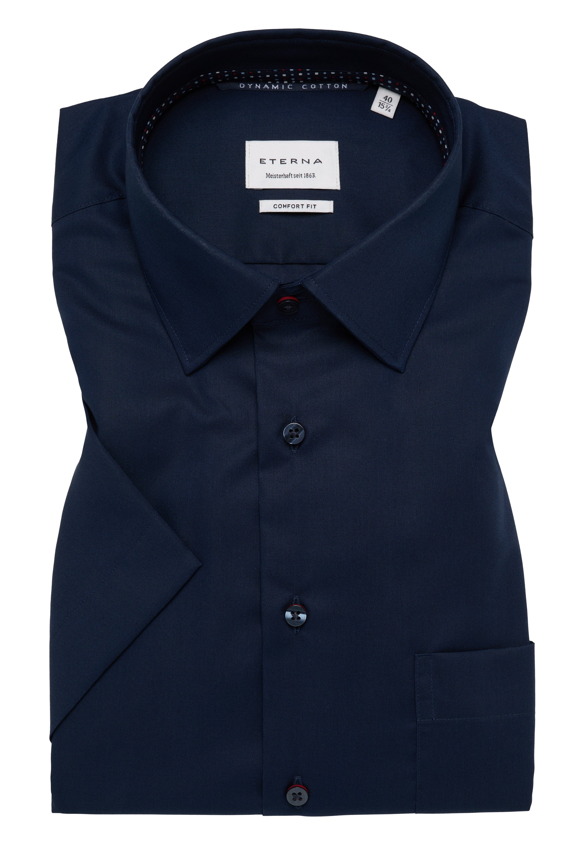 ETERNA COMFORT FIT Kurzarm Hemd - Midnight Sapphire - 1482-19-K181