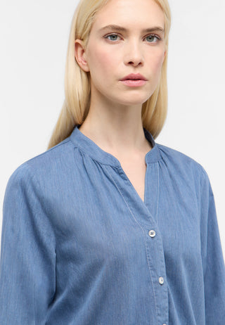 ETERNA LOOSE FIT Langarm Bluse - Indigo Shore Blue - 5515-18-D387