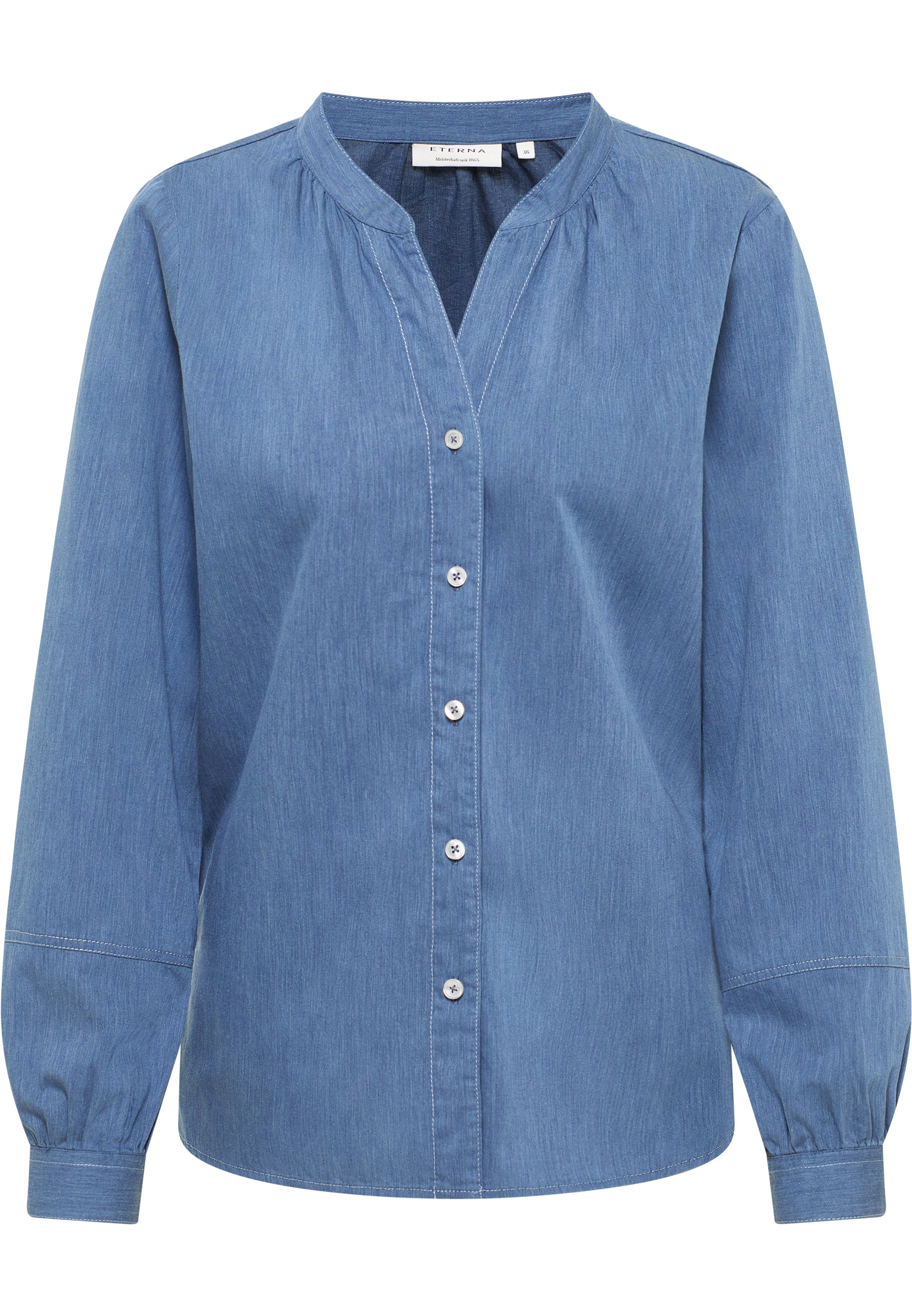 ETERNA LOOSE FIT Langarm Bluse - Indigo Shore Blue - 5515-18-D387