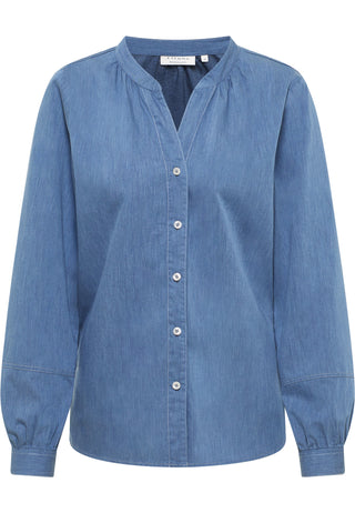 ETERNA LOOSE FIT Langarm Bluse - Indigo Shore Blue - 5515-18-D387
