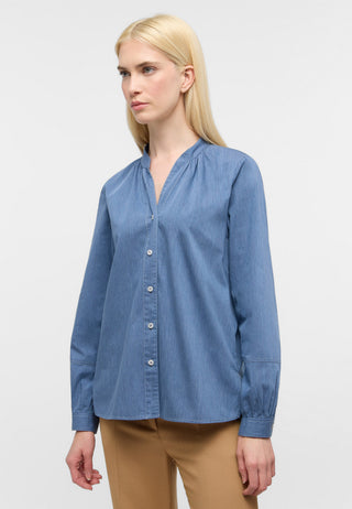 ETERNA LOOSE FIT Langarm Bluse - Indigo Shore Blue - 5515-18-D387