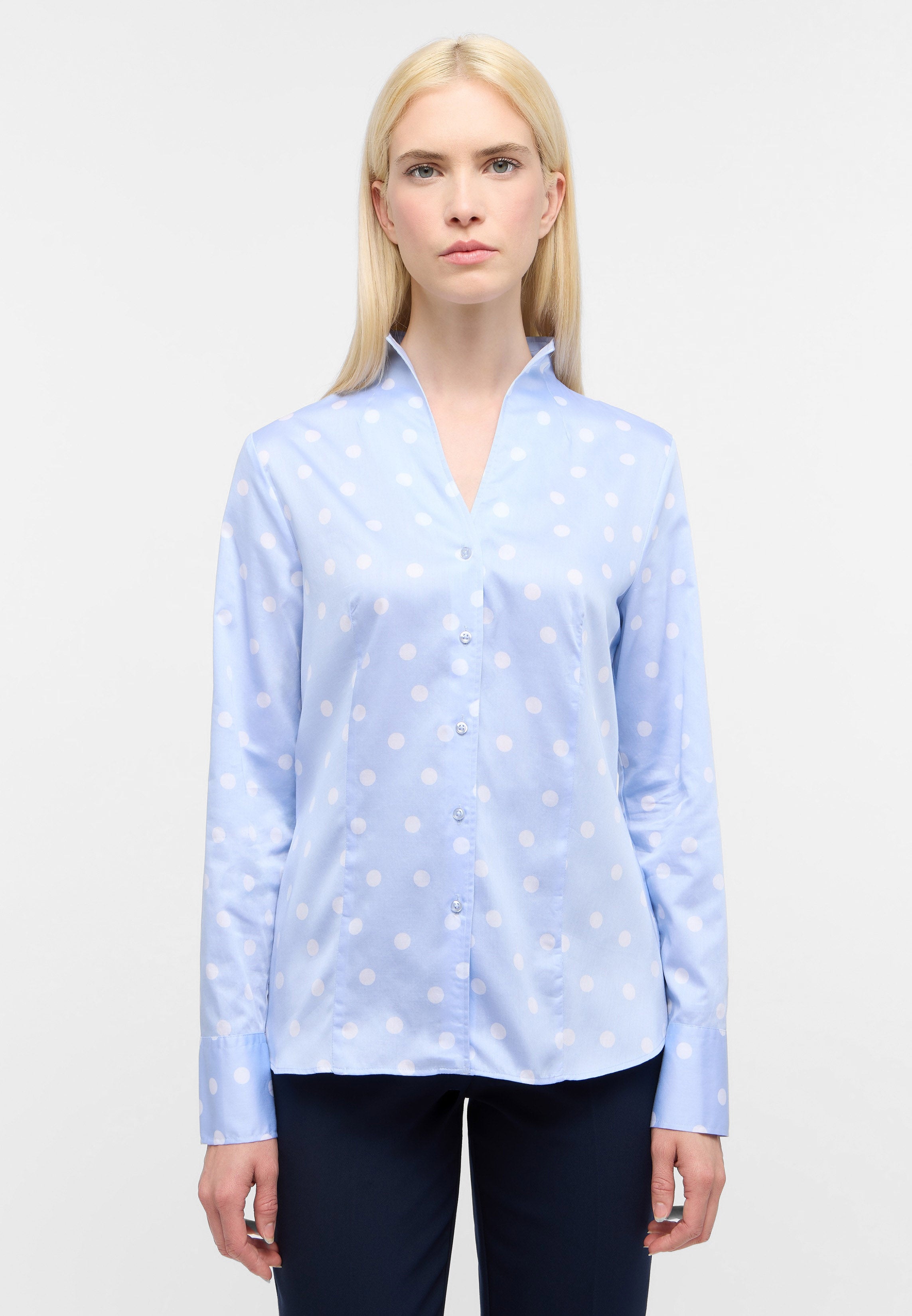 ETERNA Ruby Bluse - Blue Dot Whisper - 7691-11-D266