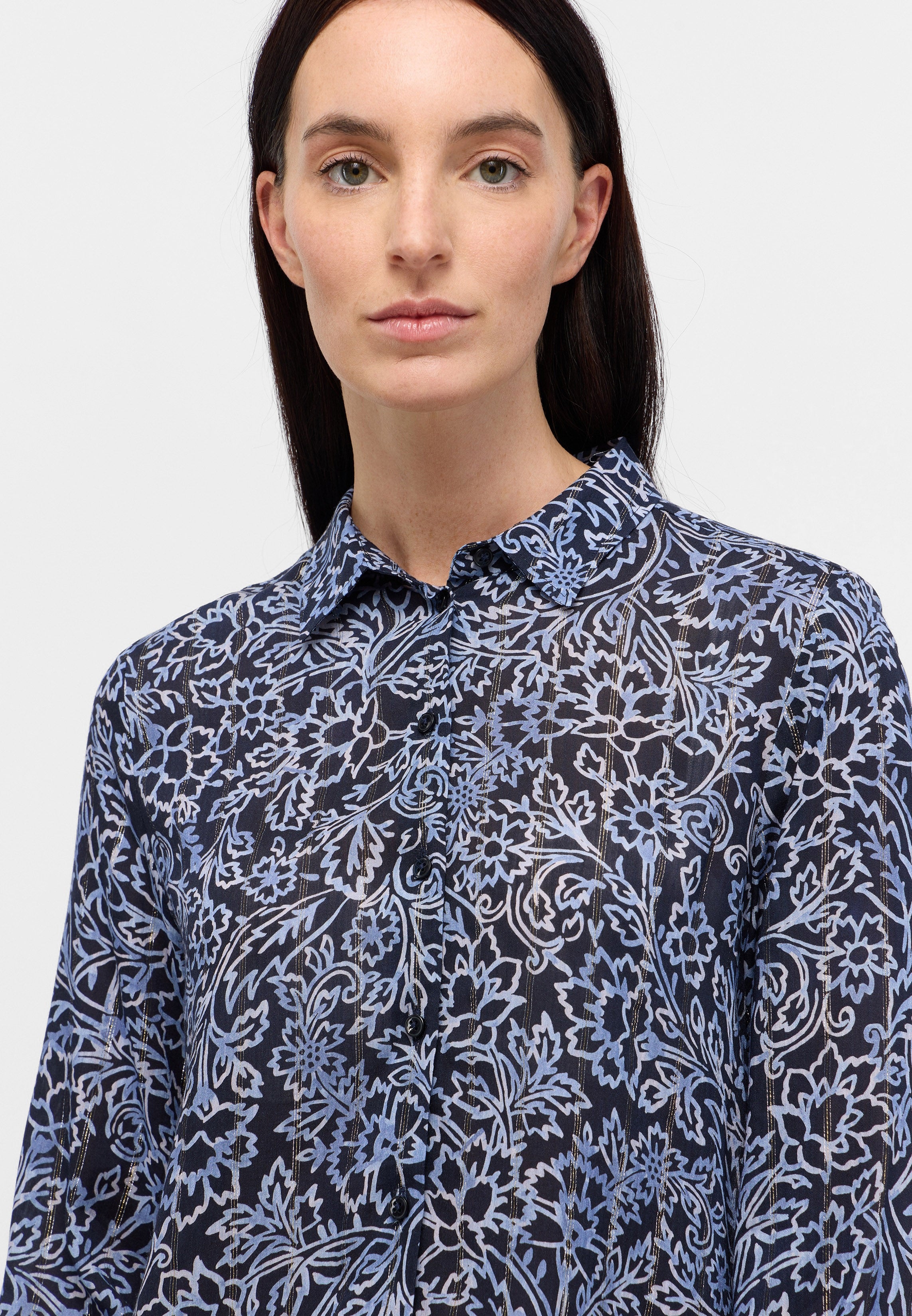 ETERNA Rita Bluse - Midnight Meadow Blue - 7880-19-D247 von Eterna