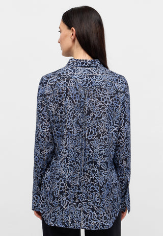 ETERNA Rita Bluse - Midnight Meadow Blue - 7880-19-D247
