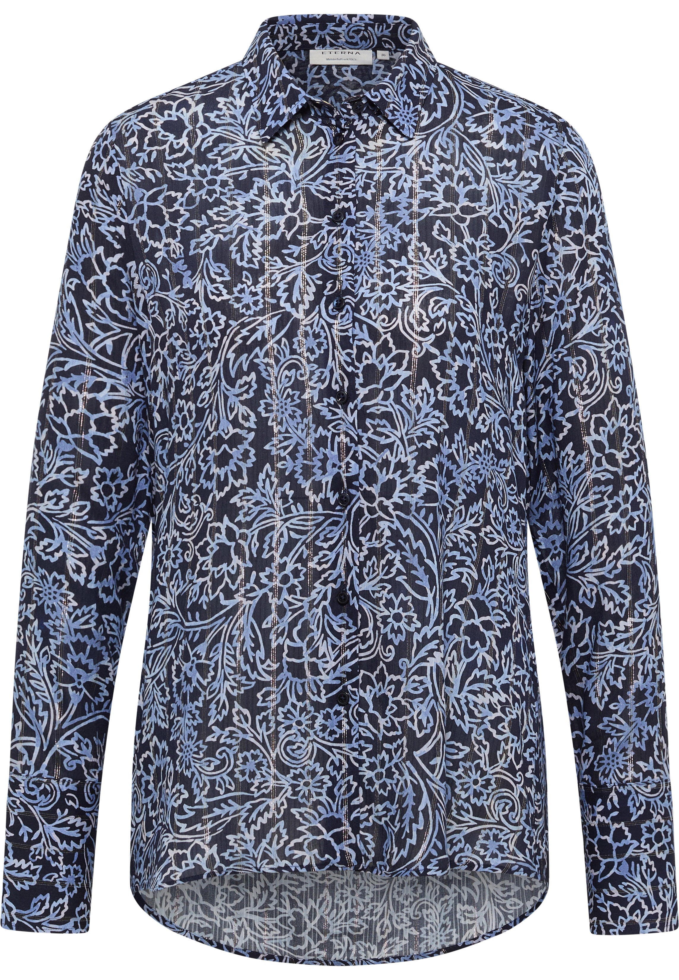 ETERNA Rita Bluse - Midnight Meadow Blue - 7880-19-D247