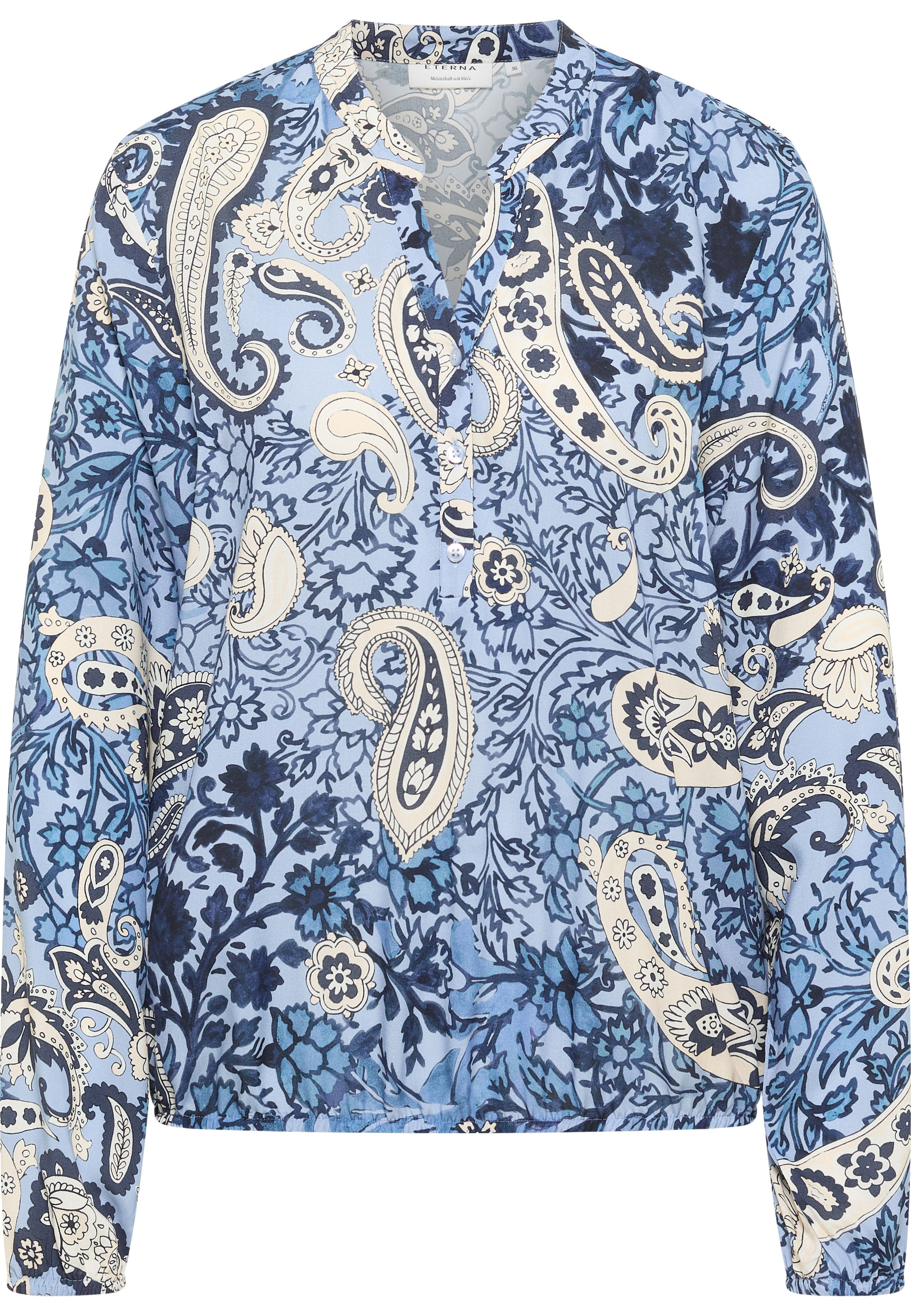 ETERNA LOOSE FIT Bluse - Paisley Shore Blue - 7877-14-D426