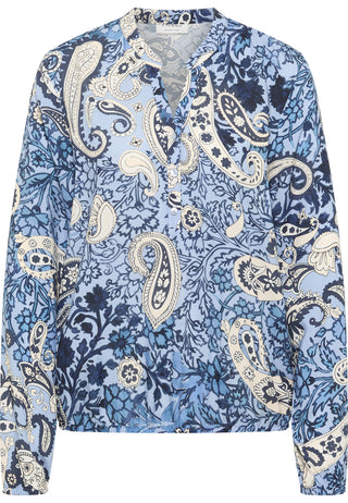 ETERNA LOOSE FIT Bluse - Paisley Shore Blue - 7877-14-D426